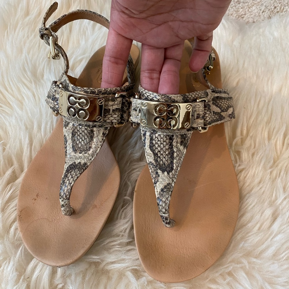 Coach sling back Danielle low wedge sandal size 6.5